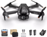 Purotech - KF610 Schwarze Quad-Drohne - HD-Doppelkameras - mit Zusatzakku und Aufbewahrungskoffer - Automatische Hindernisvermeidung/Hohe Stabilität - Schwarz