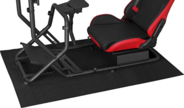 Racing Cockpit Bodenmatte Anti-Rutsch - Racing Cockpit Matte Bodenschutz - Sim Racing Bodenmatte - Racing Lenkrad Standard Bodenmatte Radständer - XL Größe 150 cm x 90 cm