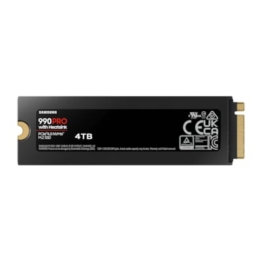 Samsung 990 PRO NVMe SSD 4 TB M.2 PCIe 4.0 3D-NAND TLC mit Kühlkörper