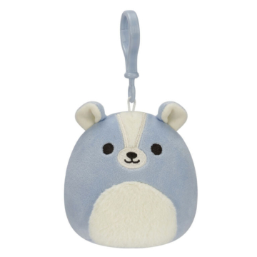 Squishmallows 3.5" Clip-On Plüsch - Sol Blue Skunk - 8.9 cm - Schlüsselanhänger
