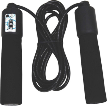 XQ - Springseil Professional mit Zähler - Speedrope - Beschwert, Verstellbar, Kugellager - Fitness, Crossfit, Boxen etc. - Schwarz