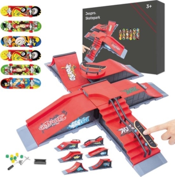 Fingerboard skatepark - 6 Rampen - 6 Skateboards - Tech - Finger - Finger Skateboard - Mini - Skate-Rampe - Deck - Fingerboards & Zubehör