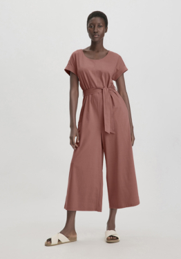 hessnatur Damen Jersey Jumpsuit Oversize aus Bio-Baumwolle - braun Größe 44