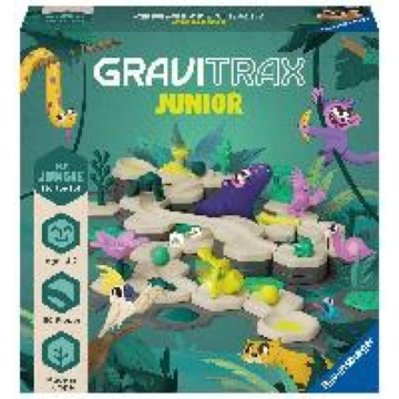 Ravensburger GraviTrax Junior Starter-Set L Jungle -Erweiterbare Kugelbahn für Kinder, Murmelbahn überwiegend aus nachwachsenden Rohstoffen mit Themenwelten, Lernspielzeug & Konstruktionsspielzeug ab 3 Jahren