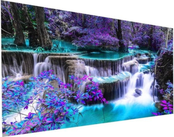 Rubye® Diamond Painting Volwassenen - Diamond Painting Kinderen - Diamond Painting Pakket Volledig - Waterval - 90x40cm