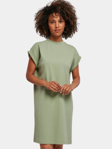 Build Your Brand Ladies Turtle Extended Shoulder Dress