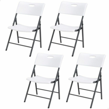 Gepolsterte Campingstuhl Lifetime Weiß 4 Stück 50 x 58 x 83 cm