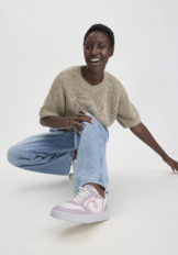 hessnatur Damen Sneaker Heart aus chromfrei gegerbtem Glatt-Leder - rosa Größe 40