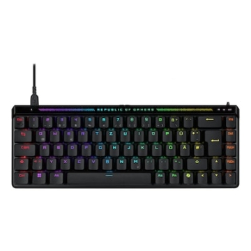 ASUS ROG Falchion Ace HFX Schwarz - Analoge Gaming Tastatur 65%, Rapid Trigger Toggle, Speed Tap Mode, Touch-Panel, 8000 Hz