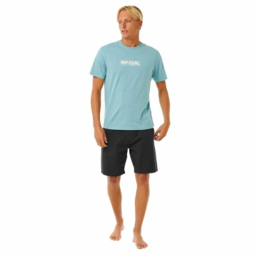 Herren Kurzarm T-Shirt Rip Curl Big Mumma Icon Sky Blau