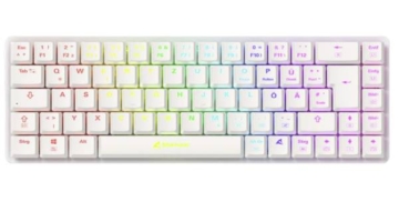 Sharkoon Gaming Tastatur PureWriter W65  weiß-rot         DE