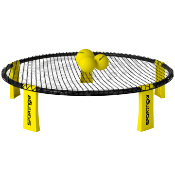SPORTNOW Roundnet Set Spieleset mit Spielnetz 3 Bällen Tragetasche Ballpumpe Spikeball Set für Garten Strand Park drinnen   Aosom