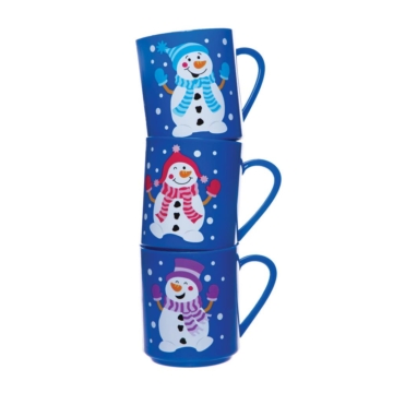 Becher "Fröhlicher Schneemann"  (pro Set 4) Mitgebsel