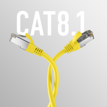 EFB CAT8.1 GELB 2m RJ45 PATCHKABEL S/FTP PIMF