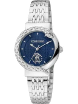 Roberto Cavalli Damen Luxusuhr Grau Edelstahl 30mm