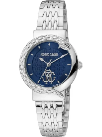 Roberto Cavalli Damen Luxusuhr Grau Edelstahl 30mm