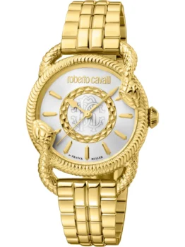 Roberto Cavalli Damen Quarzuhr Gold 34mm Edelstahlband