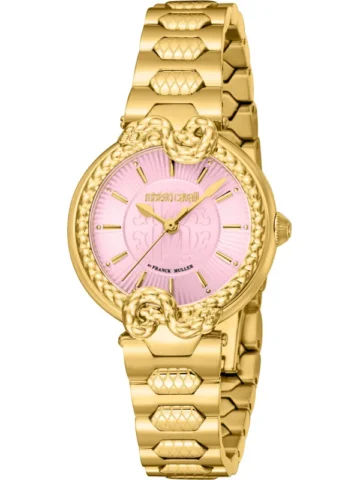 Roberto Cavalli Damen Quarzuhr RV1L214M0041 Gelb 30mm Edelstahl