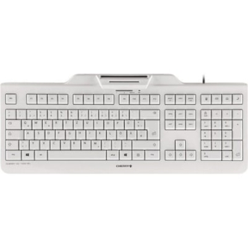 Cherry KC 1000 SC Keyboard mit Smart Card Reader USB weiß-grau