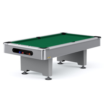 Automaten Hoffmann Billardtisch "Club Pro III" Dekor Grau, EuroSpeed, Grün, 7 ft (Spielfeld 198x99 cm)