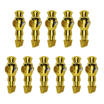 Automaten Hoffmann Kickerfigur "Golden Goal" ohne Gewichtsausgleich, Gold, 11er Team inkl. Schrauben und Muttern