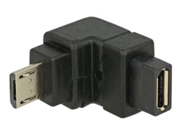 DELOCK USB Adapter micro B -> micro B St/Bu 90° unten