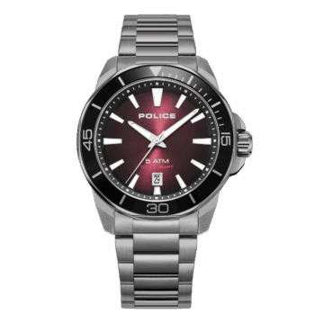 Police Herren Armbanduhr Analog Uhr Silber 44mm Edelstahl Police Uhren Chronograph Handgelenk