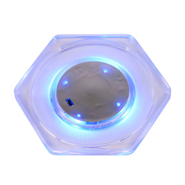 Sportime Airhockey Puck "LED", sechseckig, Blau