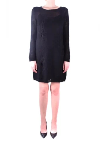 Twin-set Simona Barbieri Damen Kleid Schwarz Elegante Optik, Größe M