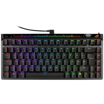 ASUS ROG Falchion Ace 75 HE Schwarz – Kabelgebundene Gaming-Tastatur, 75% Tastatur-Layout, Hot-Swap-fähig, Rapid Trigger, 8000 Hz Abtastrate