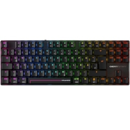 Cherry XTRFY MX 8.2 Pro TMR Schwarz Gaming Tastatur, kabellos, TKL, Hot-Swap, MK CRYSTAL MAGNETIC-Switches, RGB, 2.4 Ghz, Bluetooth