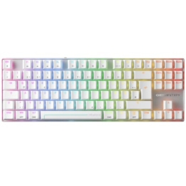 Cherry XTRFY MX 8.2 Pro TMR Weiß Gaming Tastatur, kabellos, TKL, Hot-Swap, MK CRYSTAL MAGNETIC-Switches, RGB, 2.4 Ghz, Bluetooth