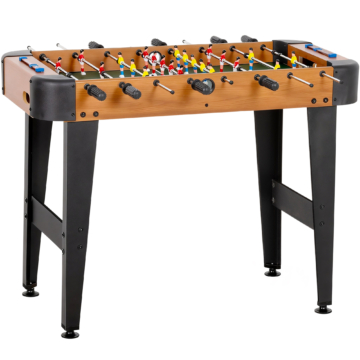 SPORTNOW Tischfußball für Kinder und Erwachsene, 22 Spieler, 2 Bälle, manuelle Zähler und rutschfeste Griffe, Stand-Tischkicker für Familie und Geschenk, 92 x 75 x 71 cm, braun   Aosom