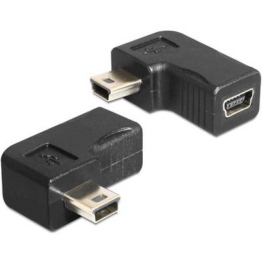 DELOCK USB Adapter mini B -> mini B St/Bu 90° gewinkelt