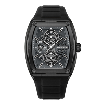 Police Herren Armbanduhr Chronograph Analog Schwarz 44mm Edelstahl/Gummi Herrenuhr Armbanduhr Chronograph Schwarz 44mm Edelstahl/Gummi Herrenuhr