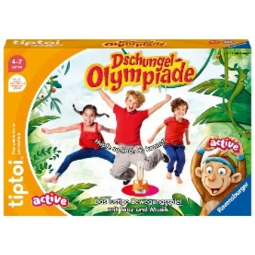 Haferkamp, Kai: Ravensburger tiptoi® ACTIVE Spiel 00129, Dschungel-Olympiade, Bewegungsspiel ab 4 Jahre für 1-6 Spieler