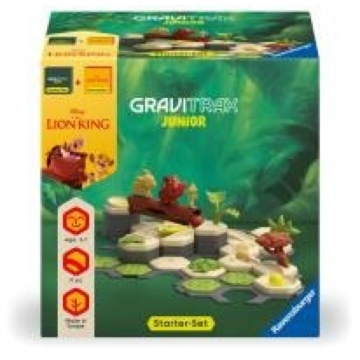 Ravensburger 73437 GraviTrax Junior Starter-Set Disney Lion King, Murmelbahn für Kinder ab 3 Jahren, mit Spielfiguren aus der König der Löwen-Welt