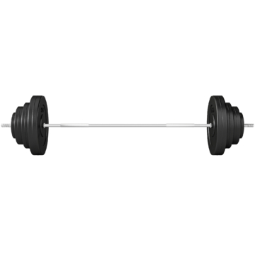 HOMCOM Hanteln Set 70kg Hantelset aus Stahl Kurzhanteln mit Verbindungsrohr Rutschfester Griff Langhanteln Workout Hantel Gewichte Dumbbell Set für Zuhause Aosom