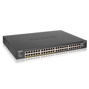 NETGEAR 48-Port Gigabit Ethernet Unmanaged Essentials PoE+ Switch (GS348PP): Mit 24 PoE+ bei 380 W, Desktop- oder Rack-Befestigung