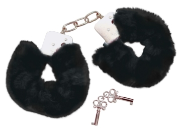 Plüsch Handschellen schwarz