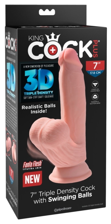 Triple Density Cock 7'' with Swinging Balls