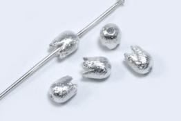Tulpen aus 925 Silber, 7 x 5,7 mm, gebürstet