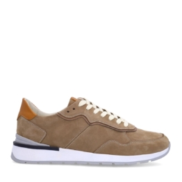 Beigefarbene Nubuk-Sneaker