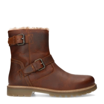 Cognacfarbene Lederboots
