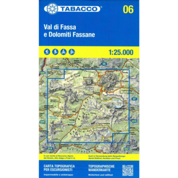 Tabacco Val di Fassa e Dolomiti Fassane 06 Wanderkarte