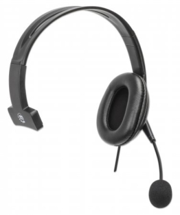 MANHATTAN Mono USB-Headset links / rechts tragbar 2m Kabel