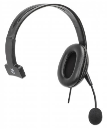 MANHATTAN Mono USB-Headset links / rechts tragbar 2m Kabel