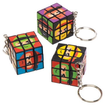 Puzzlewürfel-Schlüsselringe Ninja  (pro Set 4) Mitgebsel
